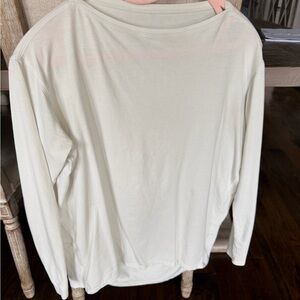lululemon athletica Cream Long Sleeve Crew Tee